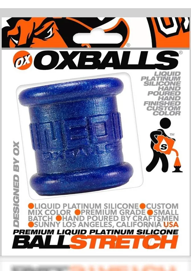 Oxballs Neo Tall Silicone Ball Stretcher Large Blue Male Sex Toys