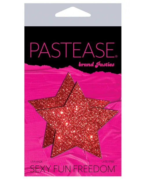 Pastease Pastease Premium Glitter Star Red OS Vibrators
