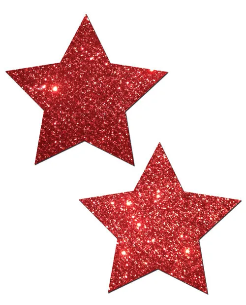 Pastease Pastease Premium Glitter Star Red OS Vibrators Pastease Pastease Premium Glitter Star Red OS Vibrators