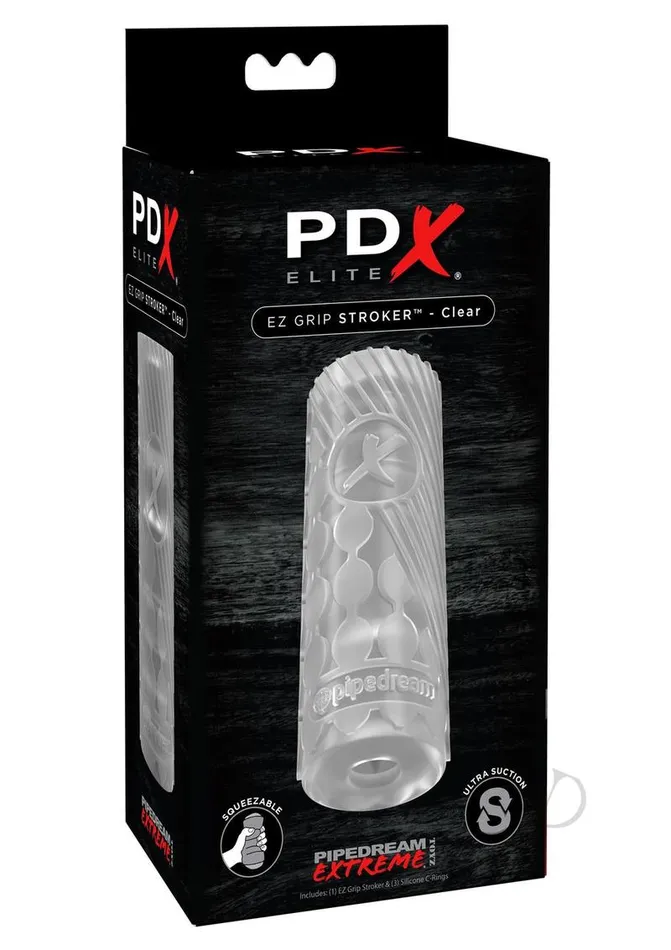 PDX Elite EZ Grip Masturbator Clear Pdx Elite Male Sex Toys