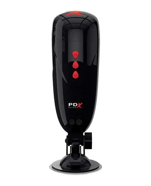 Pdx Elite Male Sex Toys PDX Elite Rechargeable Dirty Talk Starter Masturbator Pussy VanillaBlack