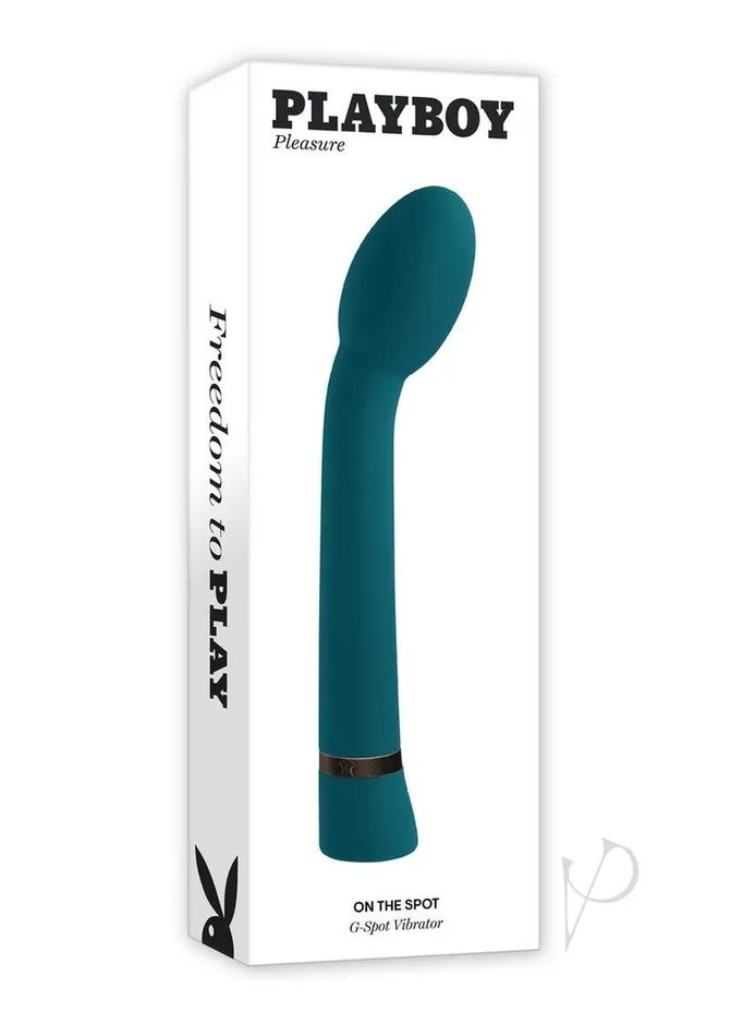 Playboy Playboy On The Spot Rechargeable Silicone GSpot Vibrator Teal Female Sex Toys Playboy Playboy On The Spot Rechargeable Silicone GSpot Vibrator Teal Female Sex Toys