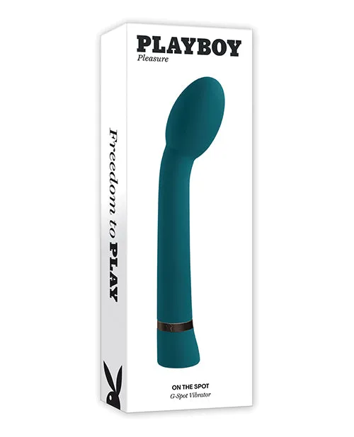 Playboy Playboy On The Spot Rechargeable Silicone GSpot Vibrator Teal Female Sex Toys
