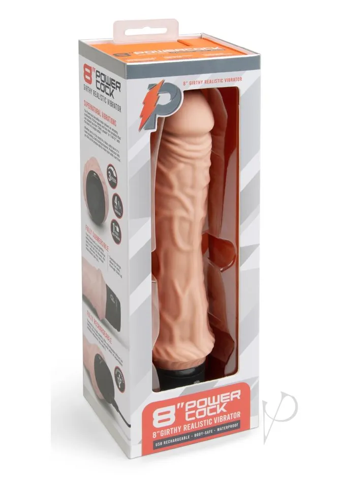 Powercocks Female Sex Toys Powercocks Silicone Rechargeable Girthy Realistic Vibrator 8in Vanilla Powercocks Female Sex Toys Powercocks Silicone Rechargeable Girthy Realistic Vibrator 8in Vanilla