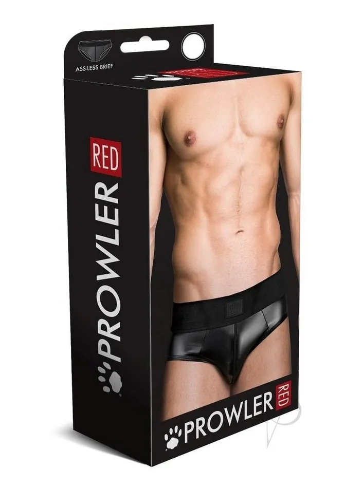 Prowler Red Anal Prowler RED Wetlook AssLess Brief Medium Black