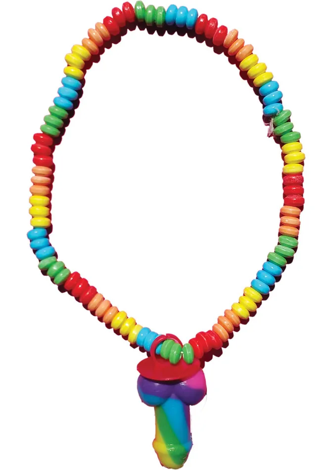 Rainbow Dildos Rainbow Pecker Candy Necklace