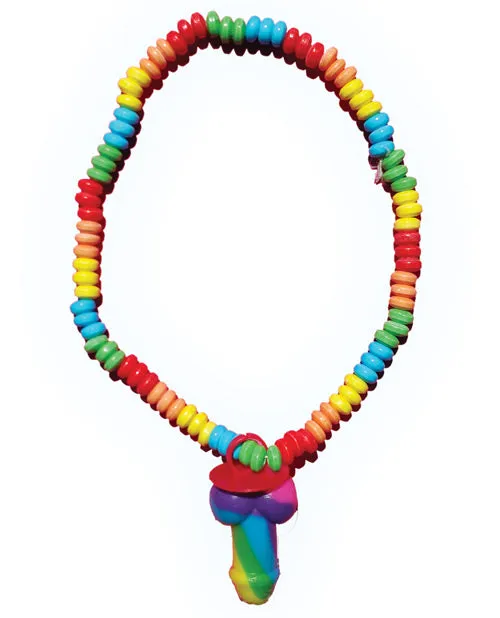 Rainbow Dildos Rainbow Pecker Candy Necklace