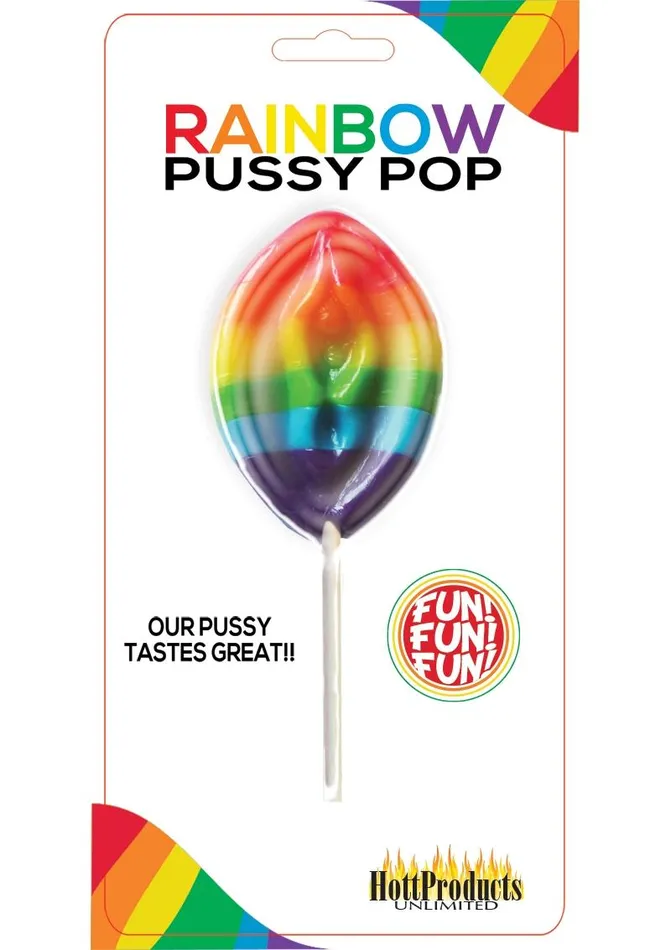 Rainbow Pussy Pops Candy Fruity Flavor Rainbow Female Sex Toys