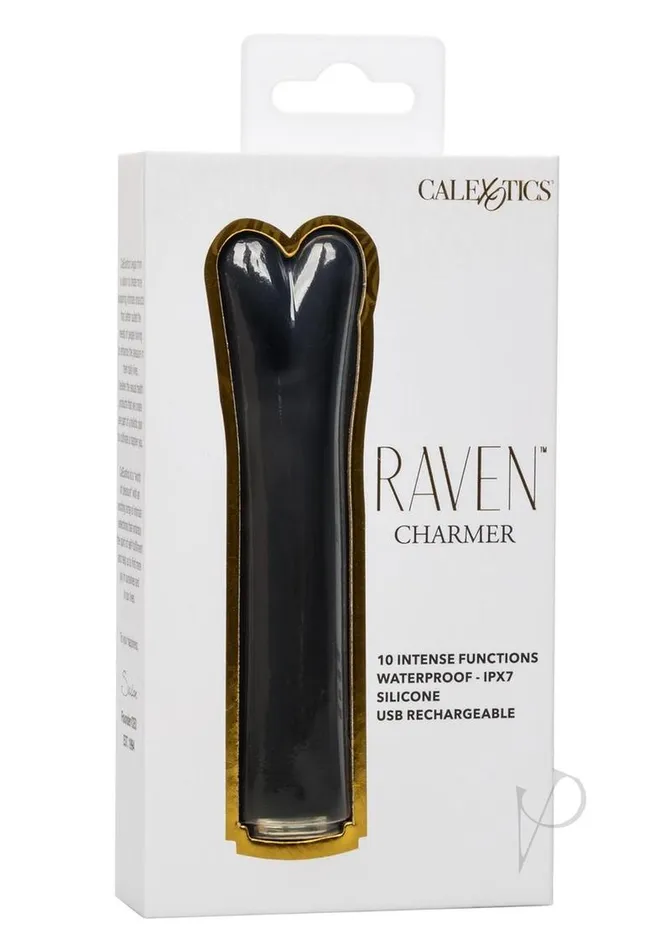 Raven Charmer Rechargeable Silicone Bullet Black Raven Female Sex Toys
