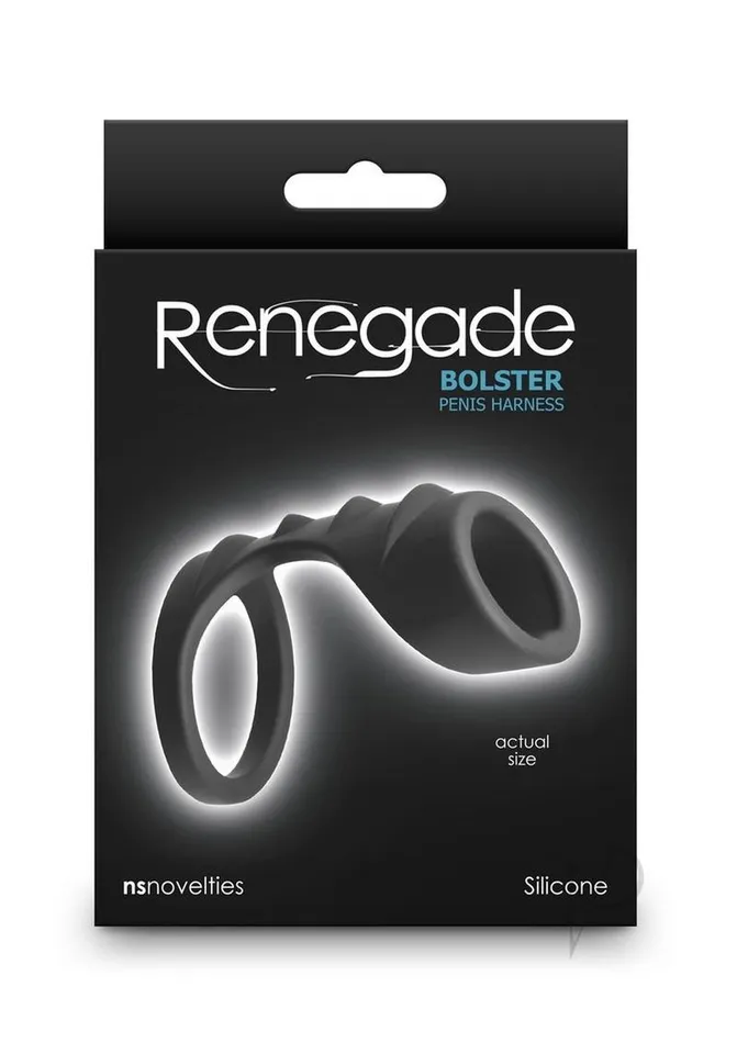 Renegade Bolster Silicone Cock Ring Black Renegade Male Sex Toys