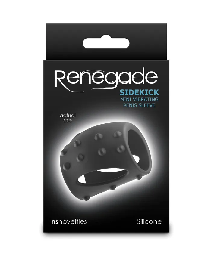 Renegade Sidekick Rechargeable Silicone Penis Sleeve Black Renegade Male Sex Toys Renegade Sidekick Rechargeable Silicone Penis Sleeve Black Renegade Male Sex Toys