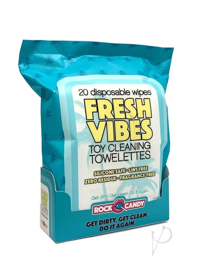 Rock Candy Fresh Vibes Toy Cleaning Wipes Travel Pack 20 Count Rock Candy Toys Vibrators Rock Candy Fresh Vibes Toy Cleaning Wipes Travel Pack 20 Count Rock Candy Toys Vibrators