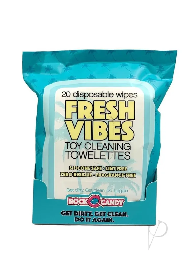 Rock Candy Fresh Vibes Toy Cleaning Wipes Travel Pack 20 Count Rock Candy Toys Vibrators Rock Candy Fresh Vibes Toy Cleaning Wipes Travel Pack 20 Count Rock Candy Toys Vibrators