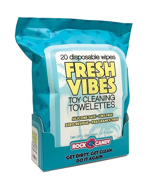 Rock Candy Fresh Vibes Toy Cleaning Wipes Travel Pack 20 Count Rock Candy Toys Vibrators Rock Candy Fresh Vibes Toy Cleaning Wipes Travel Pack 20 Count Rock Candy Toys Vibrators