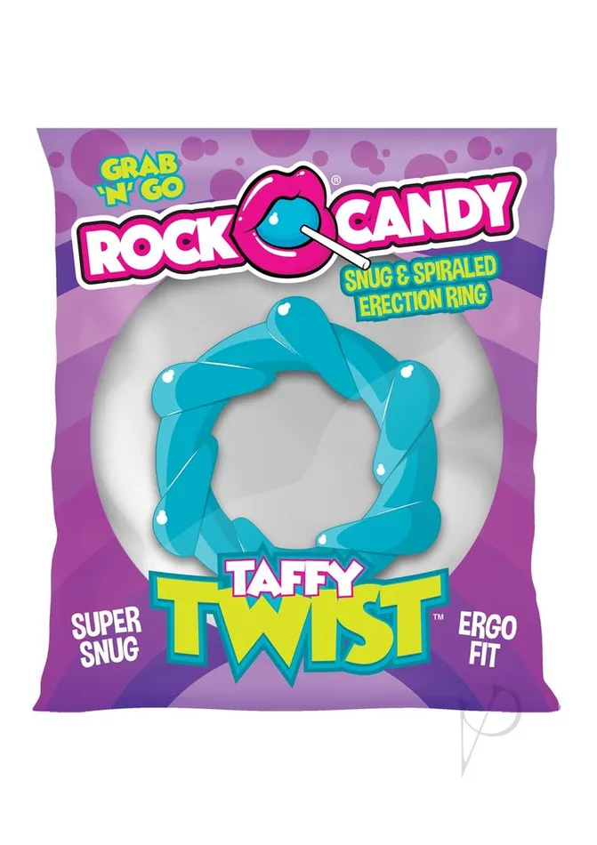 Rock Candy Toys Rock Candy Taffy Twist Cock Ring Blue Male Sex Toys