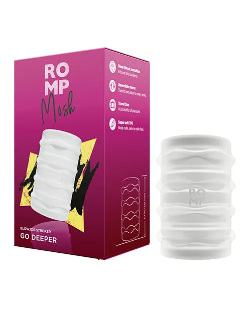 Romp Romp Mosh Textured Stroker Clear Male Sex Toys Romp Romp Mosh Textured Stroker Clear Male Sex Toys