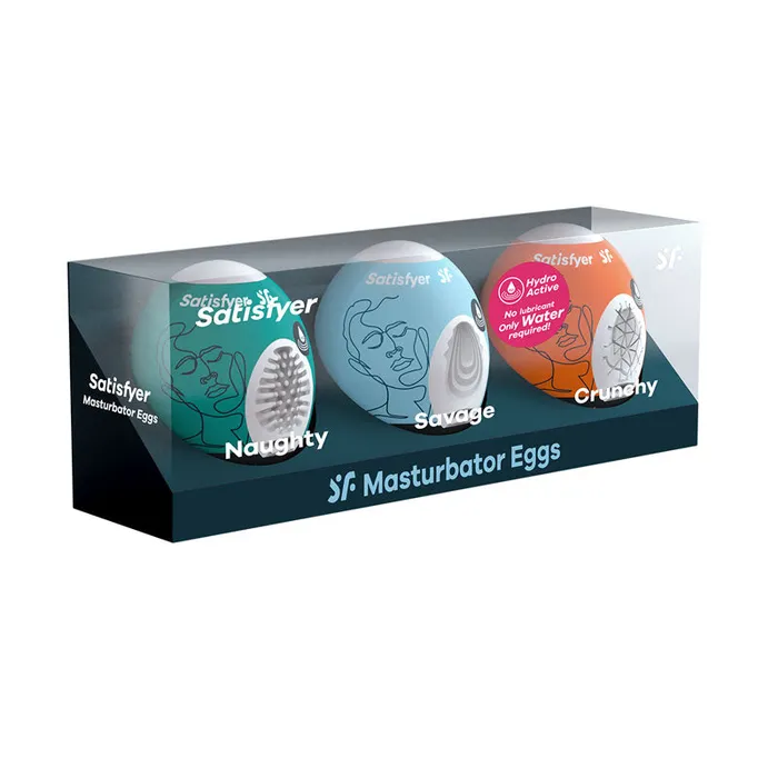 Satisfyer Masturbator Eggs Mixed 3 Pack 2 Satisfyer Male Sex Toys