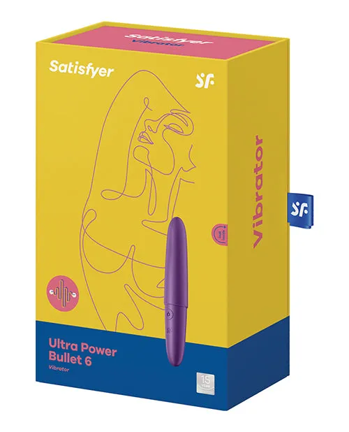 Satisfyer Ultra Power Bullet 6 Rechargeable Silicone Bullet Vibrator Purple Satisfyer Vibrators