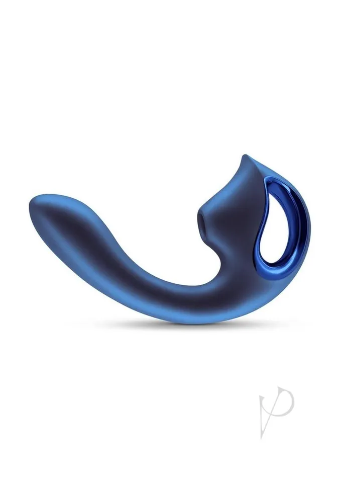 Seduction Kaia Rechargeable Silicone Dual Vibrator with Air Pulse Clitoral Stimulator Blue Seduction Female Sex Toys Seduction Kaia Rechargeable Silicone Dual Vibrator with Air Pulse Clitoral Stimulator Blue Seduction Female Sex Toys