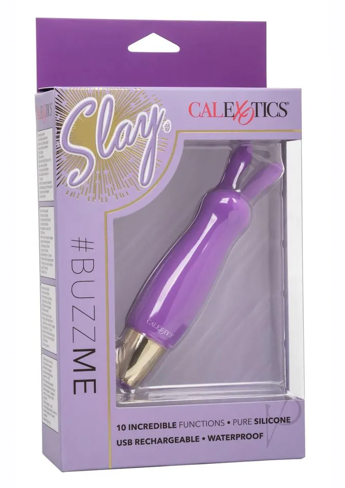 Slay Vibrators Slay BuzzMe Rechargeable Silicone Rabbit Ears Bullet Purple Slay Vibrators Slay BuzzMe Rechargeable Silicone Rabbit Ears Bullet Purple