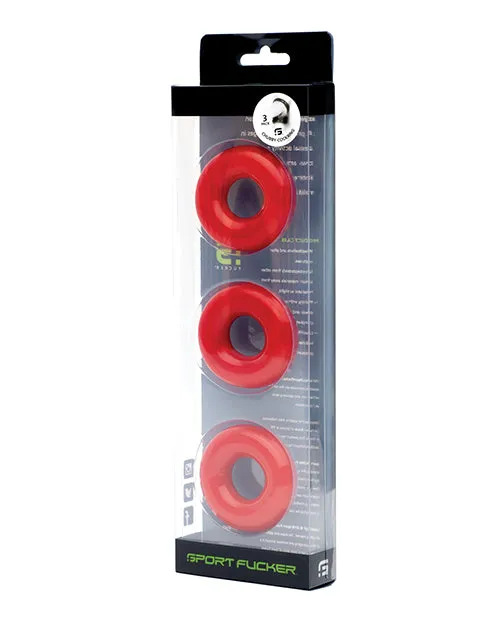 Sport Fucker Anal Sport Fucker Chubby Cockring Pack of 3 Red Sport Fucker Anal Sport Fucker Chubby Cockring Pack of 3 Red
