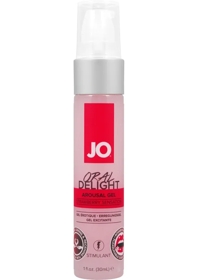 System Jo Enhancers JO Oral Delight Flavored Arousal Gel Strawberry 1oz