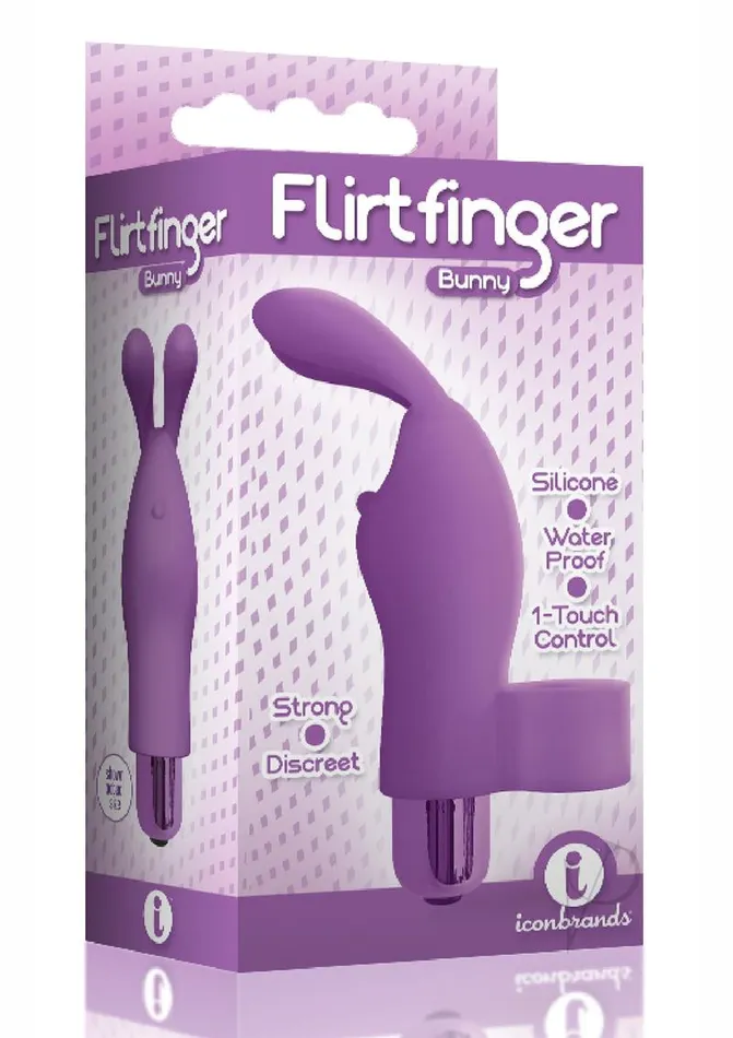 The 9s Female Sex Toys The 9s Flirt finger Silicone Bunny Finger Vibrator Purple The 9s Female Sex Toys The 9s Flirt finger Silicone Bunny Finger Vibrator Purple