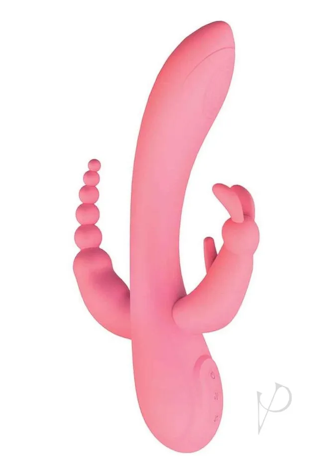 The Beat Vibrators The Beat Trifecta Rechargeable Silicone Multifunction Rabbit Vibrator Pink The Beat Vibrators The Beat Trifecta Rechargeable Silicone Multifunction Rabbit Vibrator Pink