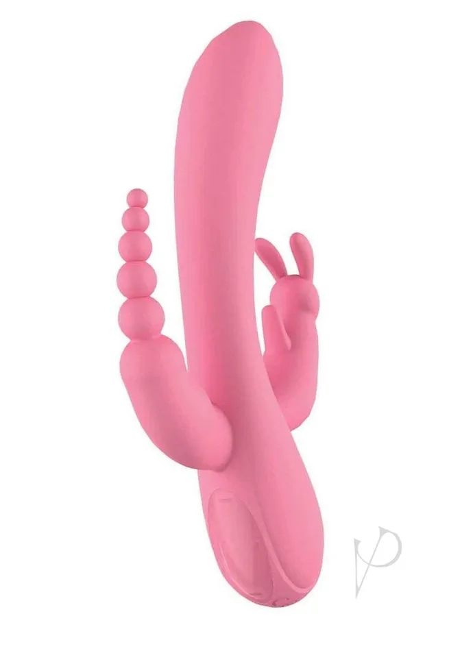 The Beat Vibrators The Beat Trifecta Rechargeable Silicone Multifunction Rabbit Vibrator Pink The Beat Vibrators The Beat Trifecta Rechargeable Silicone Multifunction Rabbit Vibrator Pink