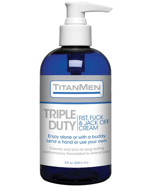 Titan Men Vibrators TitanMen Triple Duty Fist Fuck and Jack Off Cream 8oz Titan Men Vibrators TitanMen Triple Duty Fist Fuck and Jack Off Cream 8oz