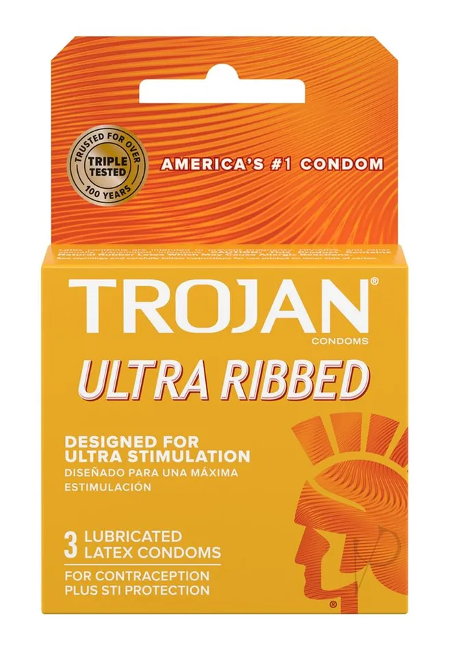 Trojan Male Sex Toys Trojan Condom Stimulations Ultra Ribbed Lubricated 3 Pack Trojan Male Sex Toys Trojan Condom Stimulations Ultra Ribbed Lubricated 3 Pack
