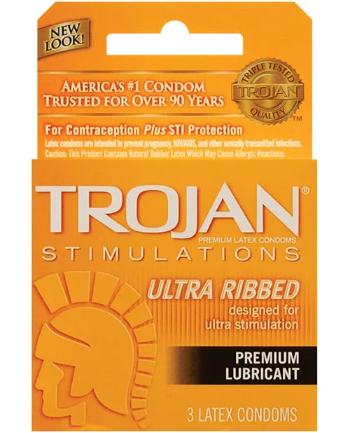 Trojan Male Sex Toys Trojan Condom Stimulations Ultra Ribbed Lubricated 3 Pack Trojan Male Sex Toys Trojan Condom Stimulations Ultra Ribbed Lubricated 3 Pack