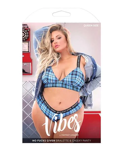 Vibes No Fuck Given Bralette Cheeky Panty Monday Blue QN Vibes By Fantasy Lingerie Vibrators Vibes No Fuck Given Bralette Cheeky Panty Monday Blue QN Vibes By Fantasy Lingerie Vibrators