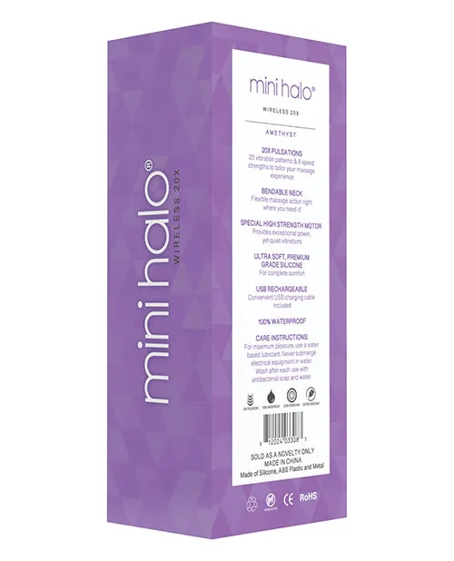 Vibrators Mini Halo Mini Halo Wireless 20x Wand Amethyst