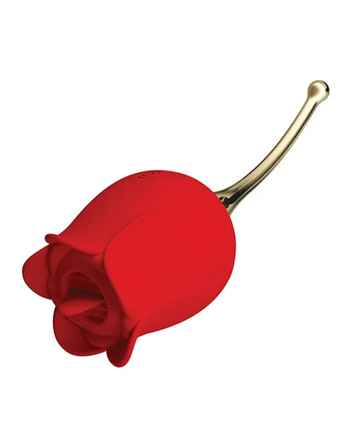 Vibrators Pretty Love Pretty Love Licking Rose Lover Dual Ended Rose