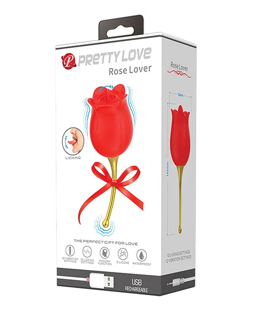 Vibrators Pretty Love Pretty Love Licking Rose Lover Dual Ended Rose Vibrators Pretty Love Pretty Love Licking Rose Lover Dual Ended Rose
