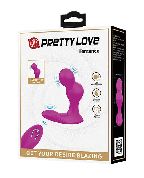 Vibrators Pretty Love Terrance Dual Stimulator Fuchsia Pretty Love