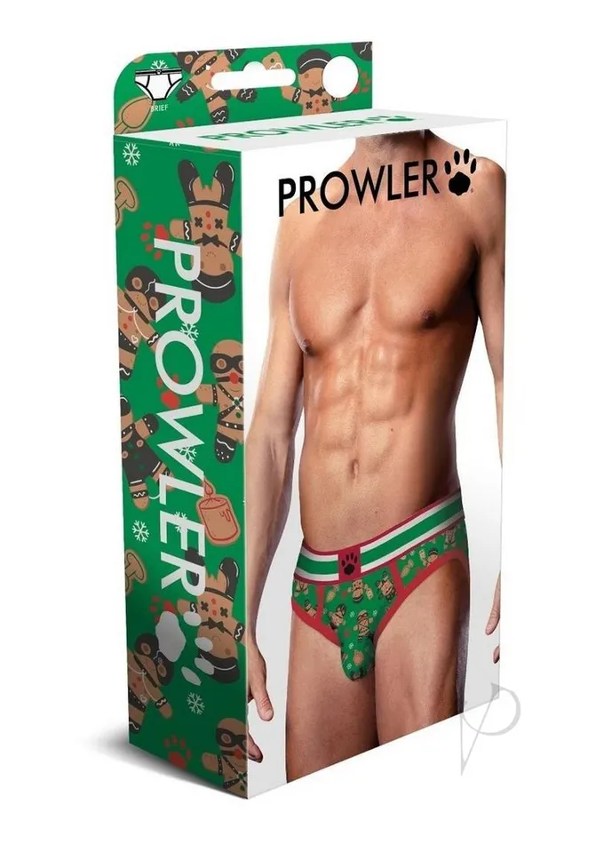 Vibrators Prowler Prowler Gingerbread Brief Large GreenRed