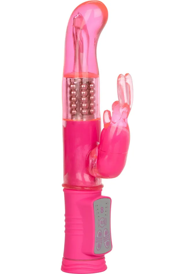 Vibrators Shanes World Shanes World Jack Rabbit G Beaded Vibrator Pink