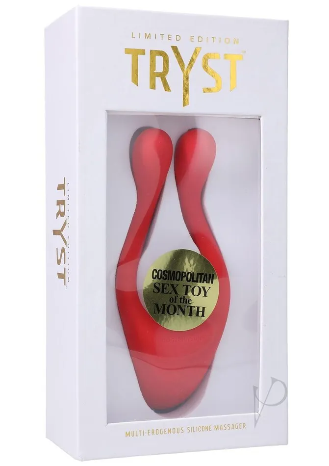 Vibrators Tryst Rechargeable Multi Erogenous Zone Silicone Massager Limited Edition Red Tryst Vibrators Tryst Rechargeable Multi Erogenous Zone Silicone Massager Limited Edition Red Tryst
