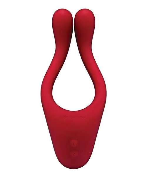 Vibrators Tryst Rechargeable Multi Erogenous Zone Silicone Massager Limited Edition Red Tryst