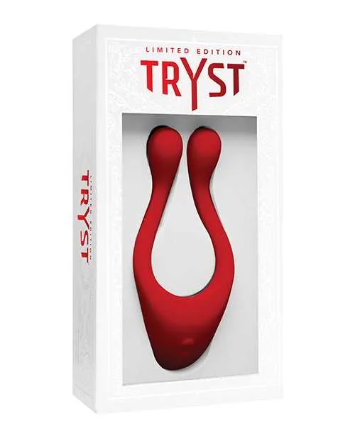 Vibrators Tryst Rechargeable Multi Erogenous Zone Silicone Massager Limited Edition Red Tryst