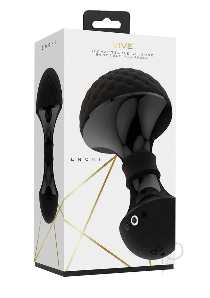 Vive By Shots Anal Vive Enoki Rechargeable Silicone Bendable Massager Black Vive By Shots Anal Vive Enoki Rechargeable Silicone Bendable Massager Black