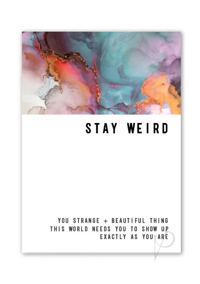 Warm Human Vibrators Warm Human Stay Weird Greeting Card