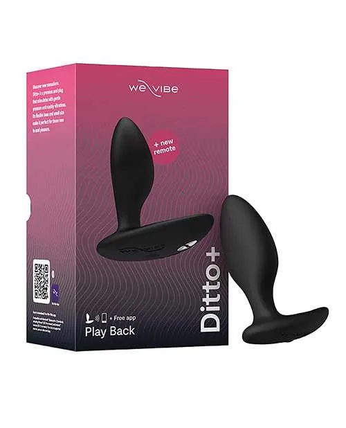 We Vibe Female Sex Toys WeVibe Ditto App Compatible Vibrating Rechargeable Silicone Butt Plug with Remote Control Satin Black We Vibe Female Sex Toys WeVibe Ditto App Compatible Vibrating Rechargeable Silicone Butt Plug with Remote Control Satin Black