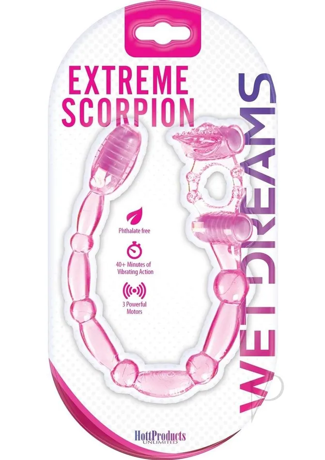 Wet Dreams Xtreme Vibrating Scorpion Silicone Cock Ring Waterproof Pink Passion Wet Dreams Male Sex Toys Wet Dreams Xtreme Vibrating Scorpion Silicone Cock Ring Waterproof Pink Passion Wet Dreams Male Sex Toys
