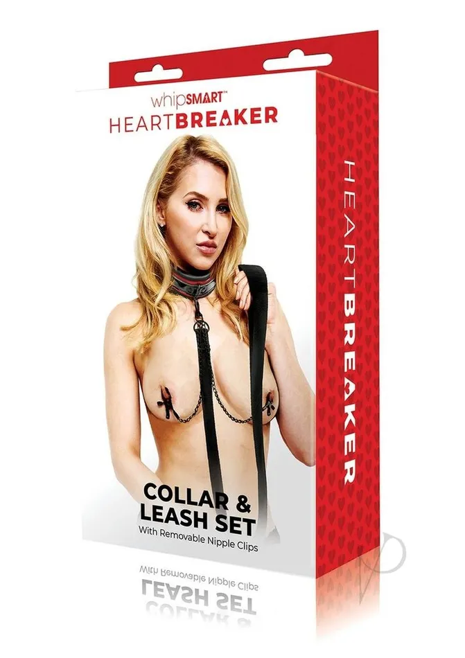 Whipsmart Anal Whipsmart Heartbreakers Deluxe Collar Nipple Clips Leash Set BlackRed Whipsmart Anal Whipsmart Heartbreakers Deluxe Collar Nipple Clips Leash Set BlackRed