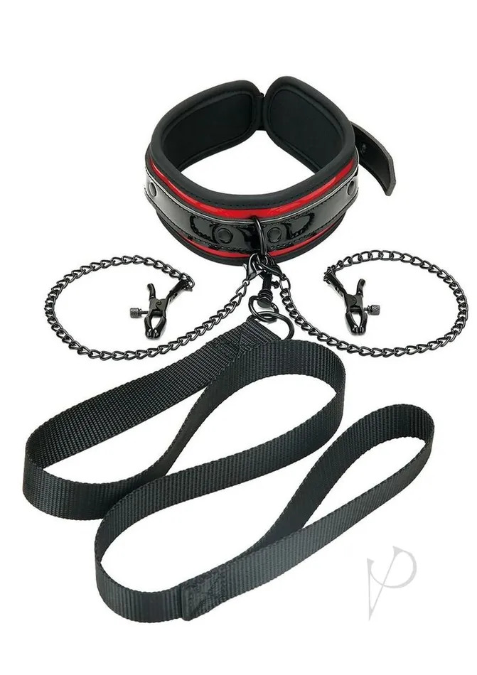 Whipsmart Anal Whipsmart Heartbreakers Deluxe Collar Nipple Clips Leash Set BlackRed Whipsmart Anal Whipsmart Heartbreakers Deluxe Collar Nipple Clips Leash Set BlackRed