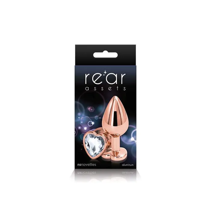 Wild Night Fantasies Anal Rear Assets Rose Gold Heart Medium Butt Plugs