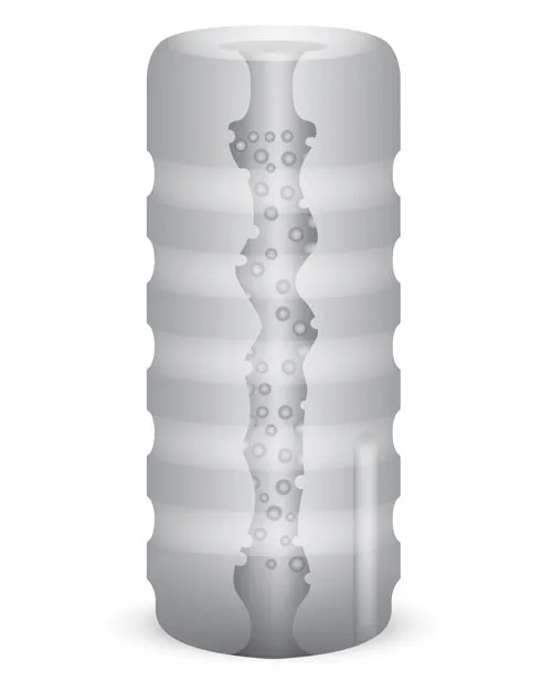 Zolo ZOLO The Girlfriend Stroker Squeezable Vibrating Masturbator with Bullet Clear Male Sex Toys